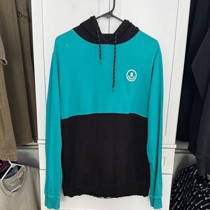 Neff Teal and Black Hoodie with Logo
